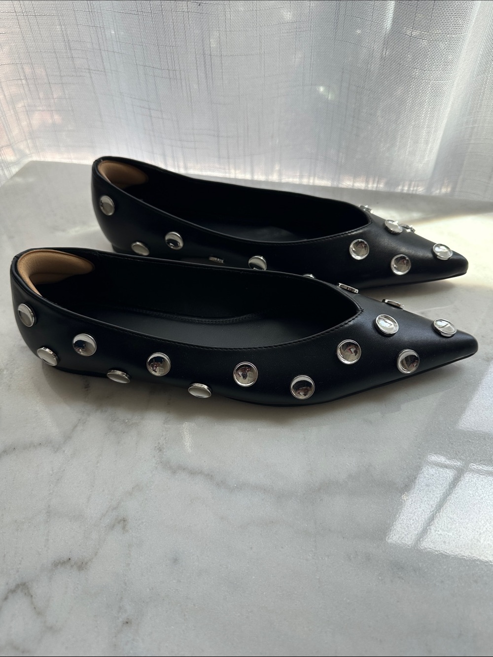 ASOS Rhinestone Studded Ballet Flats
